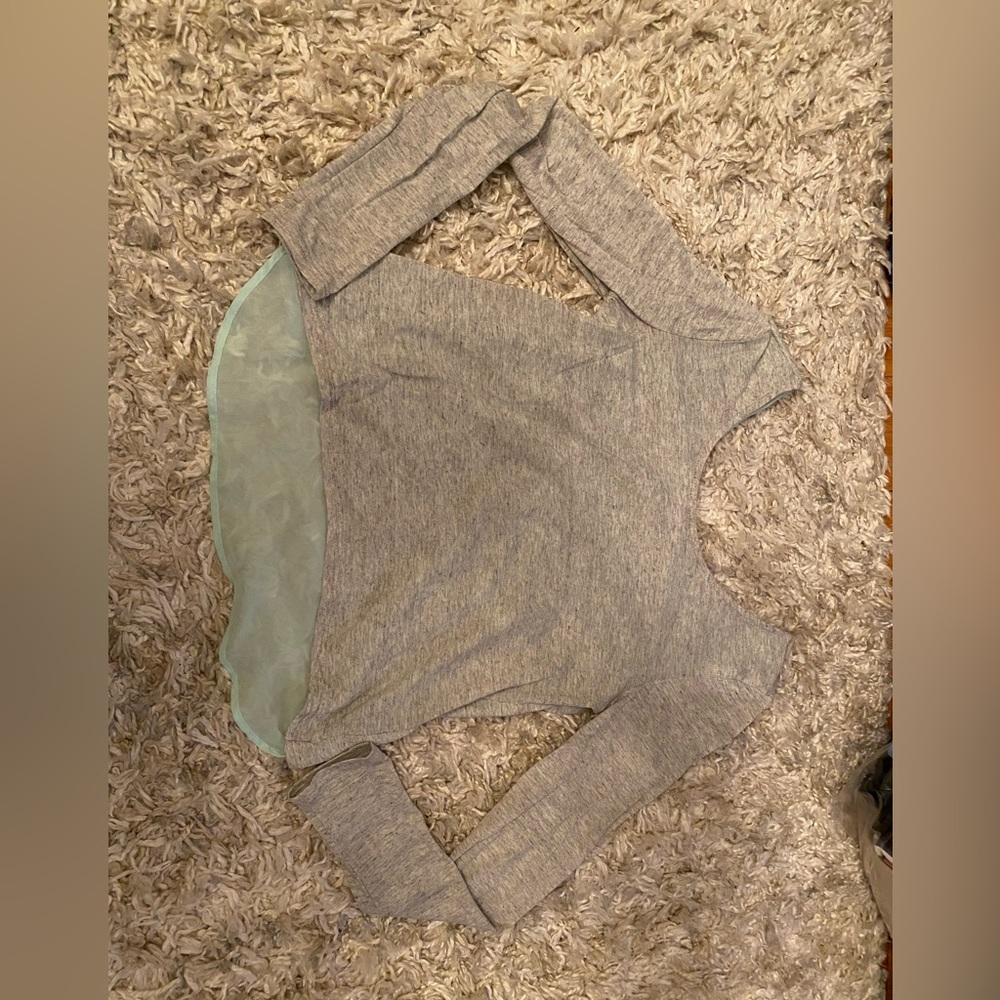 Delia*s Gray & Turquoise Shirt Size Large - Picture 2 of 6